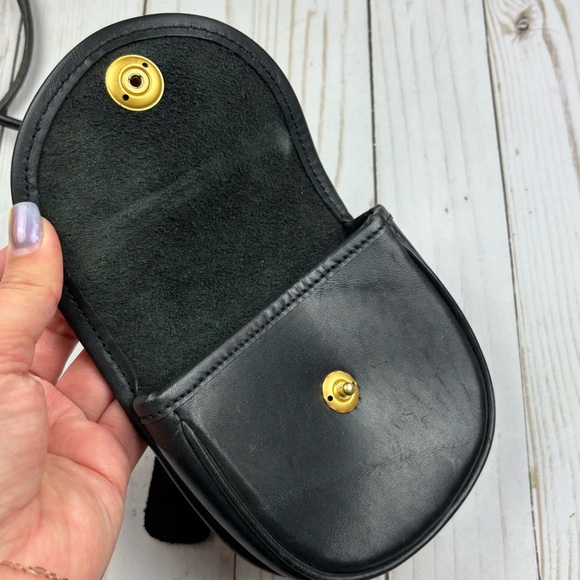 Vintage Coach Black Belt Bag Crossbody Shoulder Bag - Picture 5 of 7